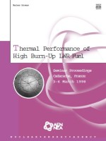 Thermal Performance of High Burn-Up LWR&nbsp;Fuel