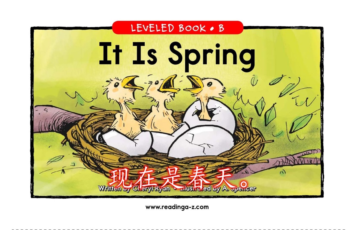It is Spring.&nbsp;现在是春天。
